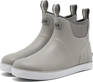 Rain Boots for Men, Waterproof Ankle Mens Deck Boots Anti-Slip Comfort Rubber Boots Chelsea Garden Shoes for Yard Fishing Outdoor Work