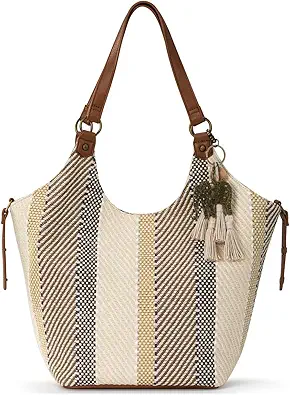 Sakroots The Sak Roma Shopper Shoulder Bag Large Purse & Tote Bag with Double Straps & Zipper Pockets for Everyday & Travel