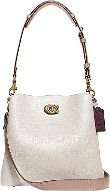 Coach Colorblock Leather Willow Bucket, Chalk
