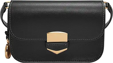 Fossil Women's Lennox Leather Large or Small Flap Crossbody Purse Handbag For Women
