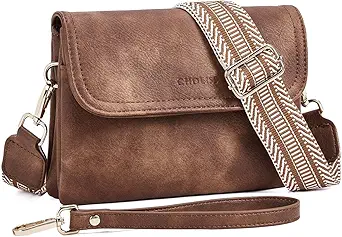CHOLISS Small Crossbody Bags for Women, Wristlet Wallets for Women Small Trendy Vegan Leather Phone Purse Handbag for Travel