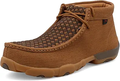 Twisted X Men's Work Chukka Driving Moc, Moc Toe Nano Toe with CellSole, Clay & Cocoa, 8 M