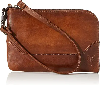 FRYE Melissa Leather Wristlet, Stylist Purse Design with Wallet & Zip Closure