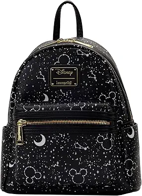 Loungefly Disney Mickey Constellation All Over Print Glow in the Dark Double Strap Shoulder Bag Purse