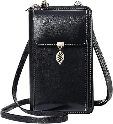 HUANLANG Small Crossbody Phone Bags for Women Leather Cell Phone Purse Wallet