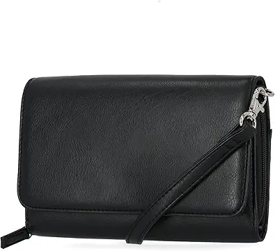 Mundi Anti Theft Slim & Compact RFID Crossbody Bag For Women Travel Purse Handbag Wallet Vegan Leather