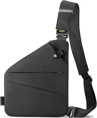 WANDER PLUS® Anti Theft Crossbody Travel Bag for Women Men, Multi-Pocket Crossbody Bag, Slim Sling Bag with Adjustable Strap