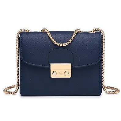 Dasein Women Small Crossbody Bag Designer Evening Bag Clutch Purse Handbag for Wedding/Prom/Party with Double Chain Strap