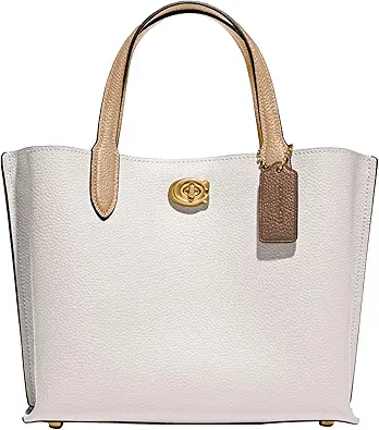 Coach Color-Block Leather Willow Tote 24