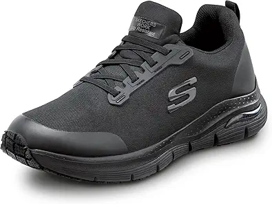 Skechers Work Arch Fit Charles, Men's, Slip On Athletic Style, Alloy Toe, MaxTrax Slip Resistant, Work Shoe