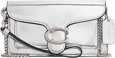 Coach Metallic Tabby Wristlet, Silver