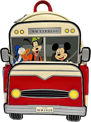 Loungefly Exclusive Disney Mickey and Friends Road Trip Double Strap Shoulder Bag