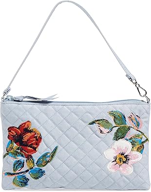Vera Bradley Women's Denim Convertible Wristlet With RFID Protection, Sea Air Floral, One Size