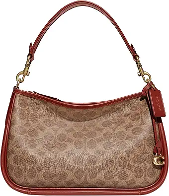COACH Coated Canvas Signature Cary Crossbody, Tan Rust