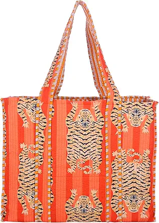 100% Cotton Shoulder Bag Tote Bag Women Reversible Shopping Bag &Grocery Bags Stylish Travel Bag Gift for Her