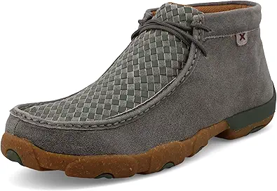 Twisted X Men's Chukka Driving Moc, Moc Toe, Grey & Olive, 12 M