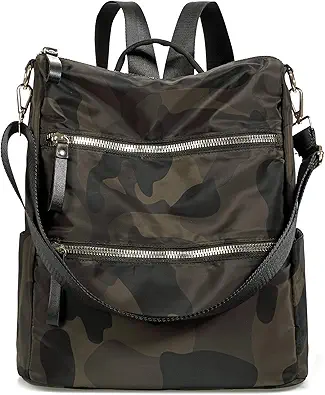 AO ALI VICTORY Women Nylon Backpack Purse Handbags and Shoulder Bag College Bookbags Anti Theft Travel Purses Casual Daypack