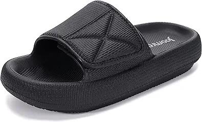 Joomra Slides for Women and Men Recovery Pillow Slippers Diabetic Sandals | Adjustable Strap | Dual Cushioned Thick Sole