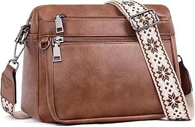 Crossbody Purses for Women Trendy,Vegan Leather Crossbody Bags,Cell Phone Camera Shoulder Handbags with Card Slots