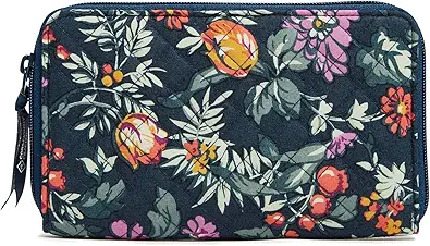 Vera Bradley Cotton Deluxe Travel Wallet with RFID Protection