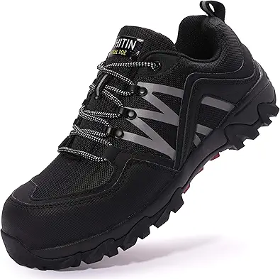 WHITIN Men's Steel Toe Slip Resistant Puncture Proof Construction Safety Work Shoes