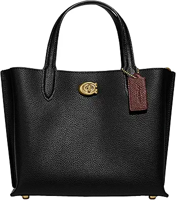 COACH Polished Pebble Leather Willow Tote 24