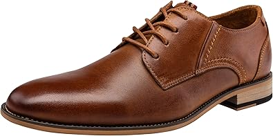 Jousen Men's Dress Shoes Leather Classic Formal Mens Oxfords Retro Derby Oxford