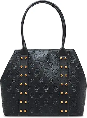 Betsey Johnson Skull Boss Trap Tote, Black