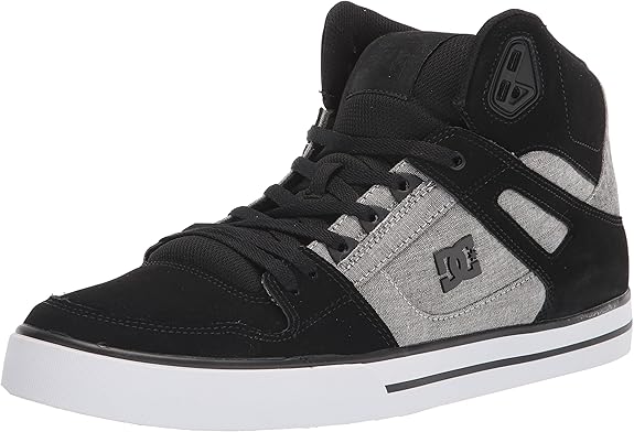 DC Men's Pure High Top Wc Skate Shoes Casual Sneakers, Black/Battleship/Armor, 10.5