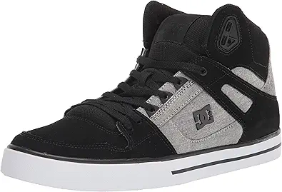 DC Men's Pure High Top Wc Skate Shoes Casual Sneakers, Black/Battleship/Armor, 11