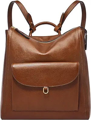 Fossil Women's Parker Leather Convertible Backpack Purse Handbag for Women