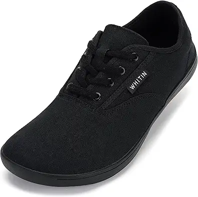 WHITIN Men's Wide Canvas Barefoot Sneakers | Zero Drop Sole | Minimalist Footwear