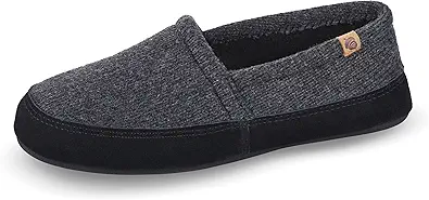 Acorn Men's Slippers with Memory Foam Insole Suede Sidewall and Rubber Outsole