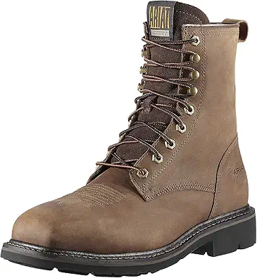 Ariat Men's Cascade 8" Wide Square Toe Steel Toe Work Boot