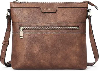 CHOLISS Large Crossbody Bags for Women, Medium Size Purses for Women with Vegan Leather