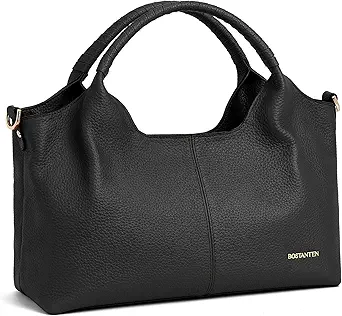 BOSTANTEN Genuine Leather Purses for Women Designer Handbags Crossbody Shoulder Bags Top Handle Satchel with Adjustable Strap