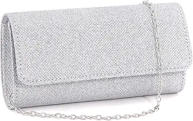 Naimo Flap Dazzling Small Clutch Bag Evening Bag With Detachable Chain