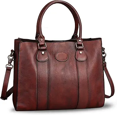 Genuine Leather Satchel Purses Handbags for Women Top Handle Shoulder Bags Lady Crossbody Tote Bag