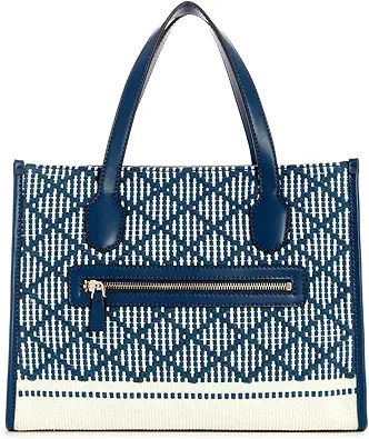 GUESS Silvana Double Compartment Tote, Navy Multi