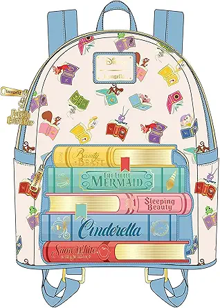 Loungefly Disney Princess Books Classics Womens Double Strap Shoulder Bag Purse