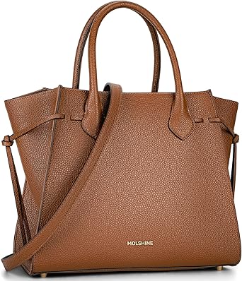 molshine Genuine Leather Tote Bags,Large Capacity Casual Top Handle Shoulder Handbag Crossbody Bag for Women Lady DLK0020
