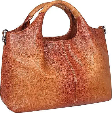Iswee Genuine Leather Top Handle Purse Satchel Bag Designer Shoulder Bag Tote Ladies Crossbody Bag for Women