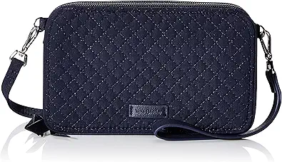 Vera Bradley Women's Microfiber All in One Crossbody Purse with RFID Protection