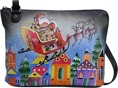 Anna by Anuschka Hand Painted Women’s Genuine Leather-Two-Sided Zip Travel Organizer