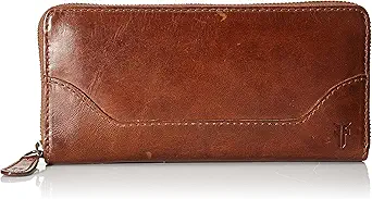 FRYE Women's Melissa Zip Around Leather Wallet, Stylist Purse with Card Holder & Pockets
