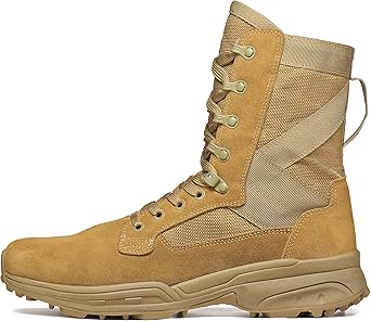 GARMONT TACTICAL T8 NFS 670 Military Combat Boots for Men and Women, Army, Air Force, AR670-1 Compliant Footwear, Lightweight, Suede Leather, Coyote, 4.5 Wide