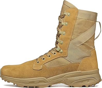 GARMONT TACTICAL T8 NFS 670 Military Combat Boots for Men and Women, Army, Air Force, AR670-1 Compliant Footwear, Lightweight, Suede Leather, Coyote, Size 12