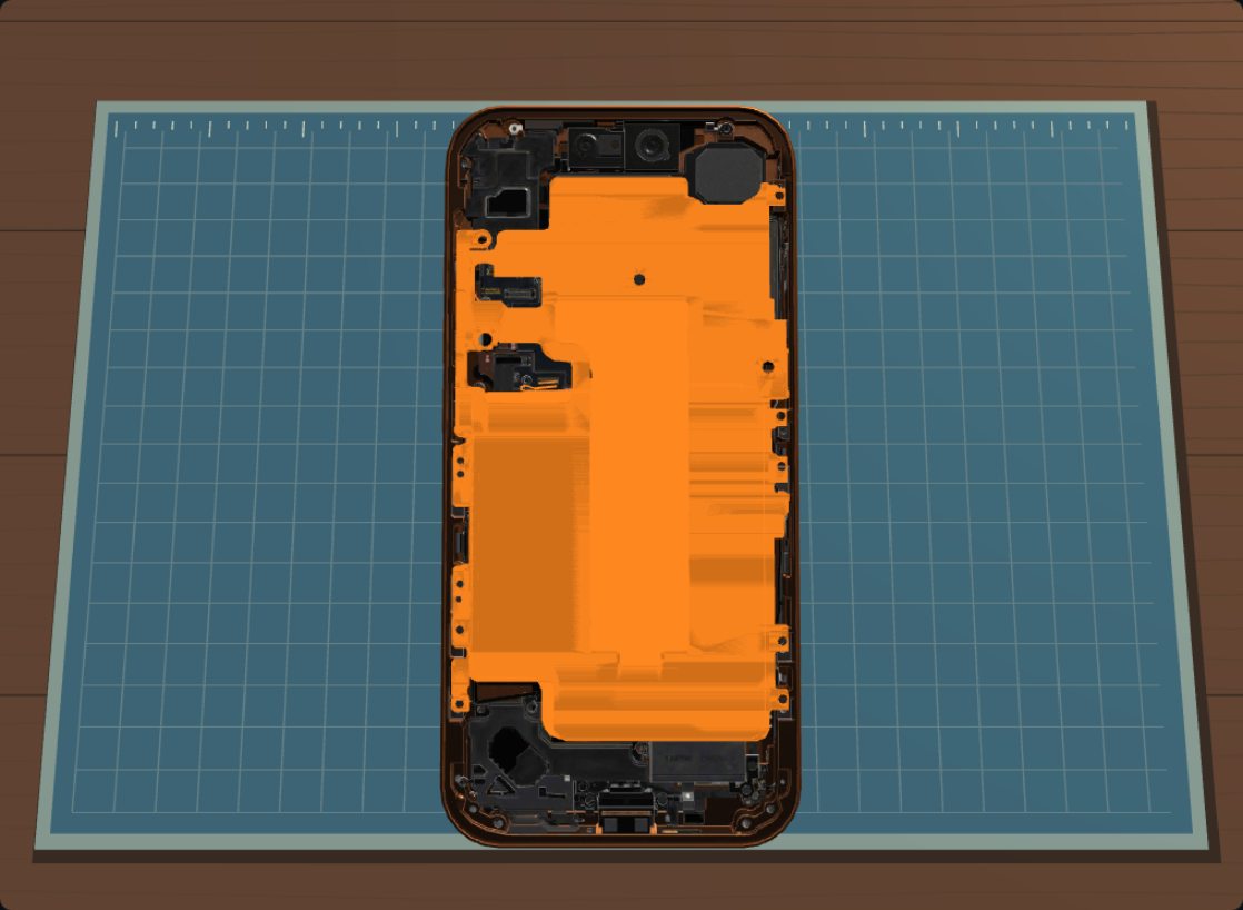 Simulator view: Install the replacement battery
