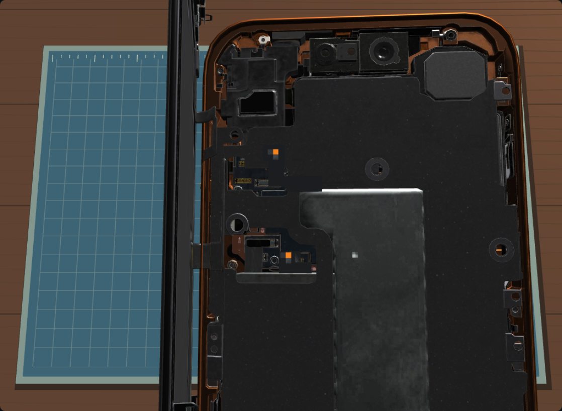 Simulator view: Remove the cowling screws