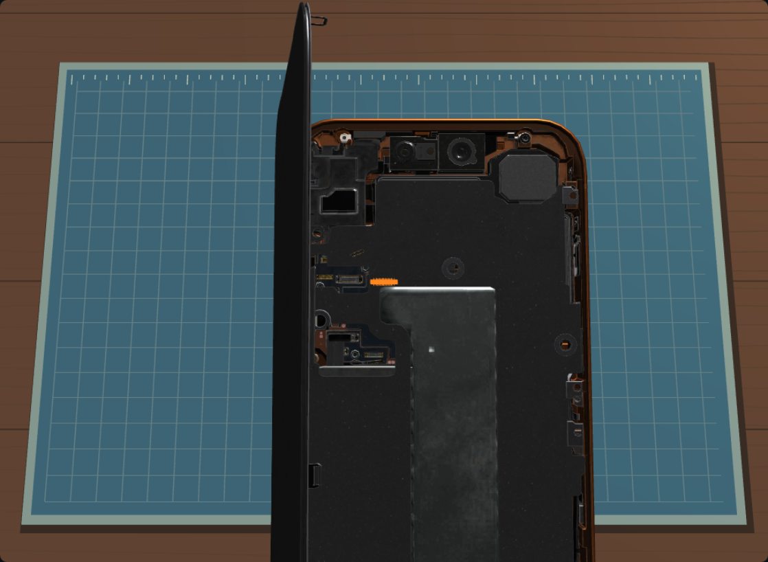 Simulator view: Reconnect the display and sensors